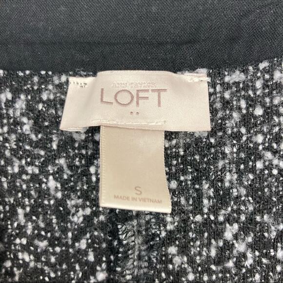 Ann Taylor Loft Gray Speckled Open Front Cardigan Sz S - Picture 2 of 5